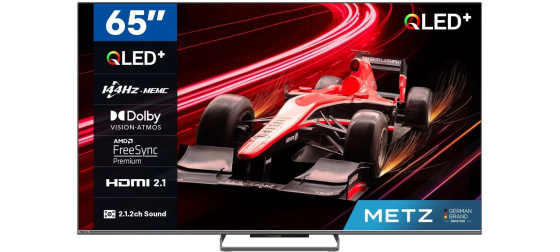 Metz 65MQE8000Z 65" TV, 4K Ultra HD, QLED, Bluetooth, Dolby Atmos, HDR, Google TV, AMD FreeSync Premium