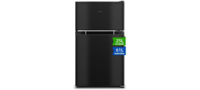 CHiQ kombi, mrazák nahoře, 86l (L 61l, M 25l), LowFrost, tm. metal. + 12 let záruka na kompresor (bez registrace)