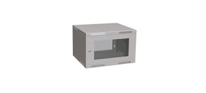 Solarix rozvaděč nástěnný skládaný SENSA LITE 6U 450mm, dveře sklo, RAL 7035, SENSA-L-6U-545-11-G