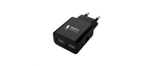 WG - Síťová nabíječka 2x USB-A 2,4A, black WG - Síťová nabíječka 2x USB-A 2,4A, black