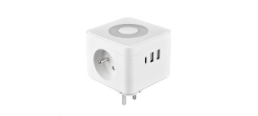Viking síťový adaptér Y23L, 2x 230 V, 1x USB-A, 2x USB-C, dotykové světlo, bílá Viking síťový adaptér Y23L, 2x 230 V, 1x USB-A, 2x USB-C, dotykové světlo, bílá