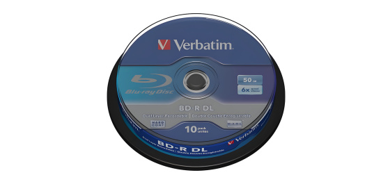 Verbatim BD-R Dual Layer 50GB 10 ks – Blu-ray zapisovací disky, spindle