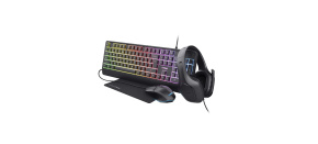 TRUST Sada sluchátka + myš + klávesnice + mousepad GXT 792 Quadrox 4v1 Gaming Bundle TRUST Sada sluchátka + myš + klávesnice + mousepad GXT 792 Quadrox 4v1 Gaming Bundle