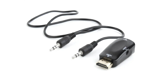 GEMBIRD Redukce HDMI - VGA+Audio (M/F, černá)