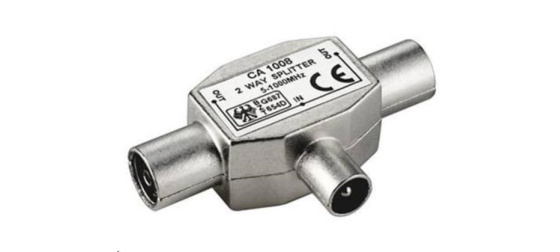 PremiumCord TV antenní slučovač-rozbočovač IEC 75 Ohm 1xM-2xF