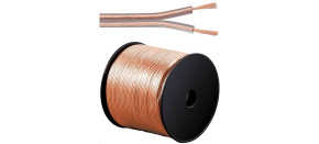 PremiumCord Kabely na propojení reprosoustav 100% CU měď 2x1,5mm 100m PremiumCord Kabely na propojení reprosoustav 100% CU měď 2x1,5mm 100m