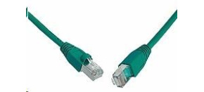 Solarix Patch kabel CAT5E SFTP PVC 1m zelený snag-proof C5E-315GR-1MB