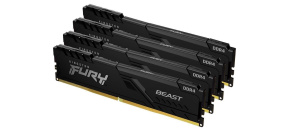KINGSTON DIMM DDR4 64GB (Kit of 4) 3600MT/s CL18 FURY Beast Černá KINGSTON DIMM DDR4 64GB (Kit of 4) 3600MT/s CL18 FURY Beast Černá