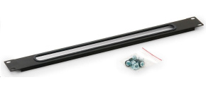 TRITON 19" průchozí panel 1U, černý