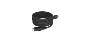 WG - Datový kabel Type-C to Type-C / 1m / 3A / 60W / Magnetický samonavíjecí / nylon braided / black