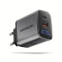 AXAGON ACU-PQ67D – 67W GaN síťová nabíječka s LCD (USB-C + USB-A)