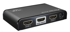 PREMIUMCORD HDMI 2.0 splitter 1-2 porty, 4K x 2K/60Hz, FULL HD, 3D, černý