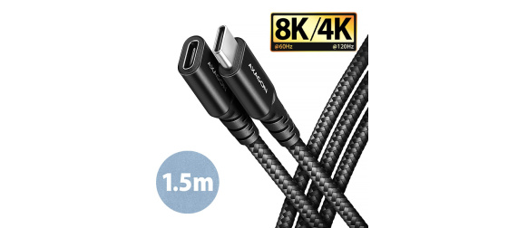 Axagon BUCM32-CF15AB SPEED+ EXTENSIONS USB 3.2 Gen 2 – Prémiové prodloužení USB-C pro superrychlý přenos a nabíjení