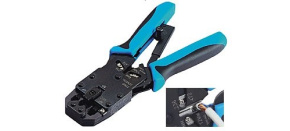 Kleště krimpovací PROFI s ráčnou pro konektory RJ10, RJ11, RJ12, RJ45, DEC s odizolovávačem Kleště krimpovací PROFI s ráčnou pro konektory RJ10, RJ11, RJ12, RJ45, DEC s odizolovávačem