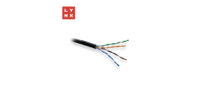 LYNX UTP kabel Cat5e, PE (Fca), celoměděný, venkovní, černý, box 305m