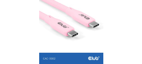 Club3D Kabel USB-C 4.0, 20Gbps, 4K60Hz, PD 240W, 2m, růžová Club3D Kabel USB-C 4.0, 20Gbps, 4K60Hz, PD 240W, 2m, růžová