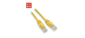 LYNX UTP patch kabel Cat5e, PVC, CCA, 2m, žlutý LYNX UTP patch kabel Cat5e, PVC, CCA, 2m, žlutý
