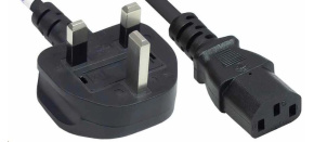 Manhattan nabíjecí kabel, Power Cord UK 3-pin, C13 to BS 1363 (UK plug), 1.8m, černá Manhattan nabíjecí kabel, Power Cord UK 3-pin, C13 to BS 1363 (UK plug), 1.8m, černá