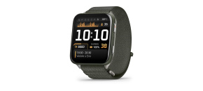 Garmin Venu® X1 Moss pouzdro s titanovou zadní stranou a nylonovým řemínkem ComfortFit v barvě Moss Garmin Venu® X1 Moss pouzdro s titanovou zadní stranou a nylonovým řemínkem ComfortFit v barvě Moss