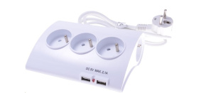 PREMIUMCORD Prodlužovací přívod 230V 1,5m 5zásuvek+vypínač+2x USB 2A PREMIUMCORD Prodlužovací přívod 230V 1,5m 5zásuvek+vypínač+2x USB 2A