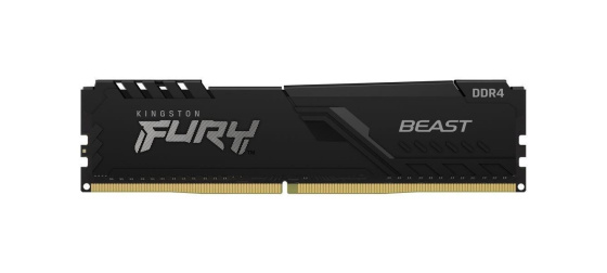 Výkonná paměť Kingston FURY Beast 16GB DDR4 – Rychlost 3200MHz, CL16