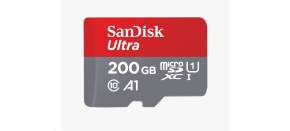 SanDisk MicroSDXC karta 200GB Ultra (120 MB/s, A1 Class 10 UHS-I, Android) + adaptér SanDisk MicroSDXC karta 200GB Ultra (120 MB/s, A1 Class 10 UHS-I, Android) + adaptér