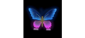 2Kids Toys LED NEON LIGHT lampička Motýl