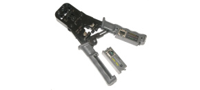 Kleště krimpovací PROFI+ s ráčnou pro konektory RJ11, RJ12, RJ45 s testerem a LED indikací