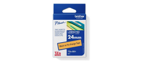 BROTHER TZEB51 - kazeta TZ šířky 24mm, laminovaná TZE-B51, signální oranžová/černé písmo BROTHER TZEB51 - kazeta TZ šířky 24mm, laminovaná TZE-B51, signální oranžová/černé písmo