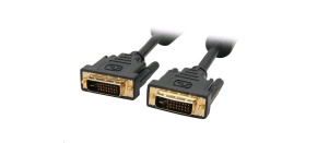 C-TECH kabel DVI-DVI, M/M, 1,8m DVI-D, dual link, stíněný C-TECH kabel DVI-DVI, M/M, 1,8m DVI-D, dual link, stíněný