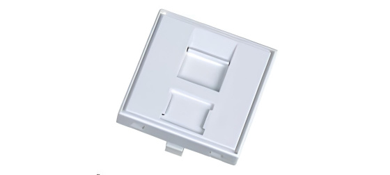 Modul neosazený 1x RJ45, 45x45 mm s prachovkou