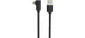 PREMIUMCORD Kabel USB typ C/M zahnutý konektor 90° - USB 3.0 A/M, 1m