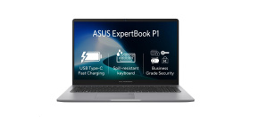 ASUS NTB ExpertBook P1 (P1503CVA-S7I316512X), i3-1315U, 15.6" FHD, 16GB, 512GB SSD, UHD, W11 Pro, Misty Grey ASUS NTB ExpertBook P1 (P1503CVA-S7I316512X), i3-1315U, 15.6" FHD, 16GB, 512GB SSD, UHD, W11 Pro, Misty Grey