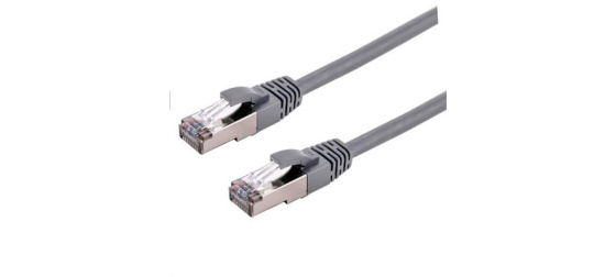C-TECH kabel patchcord Cat6a, S/FTP, šedý, 15m