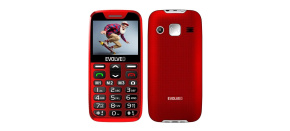 EVOLVEO EasyPhone XR, mobilní telefon pro seniory s nabíjecím stojánkem, červená