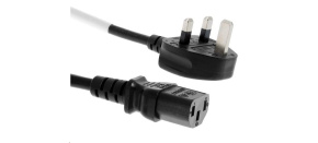 PREMIUMCORD Kabel napájecí 230V, zahnutá zástrčka pro Velkou Británii, 2m PREMIUMCORD Kabel napájecí 230V, zahnutá zástrčka pro Velkou Británii, 2m