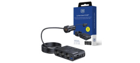 3mk Car Power Splitter 120W PD QC PPS USB 3A1C3 Socket Black