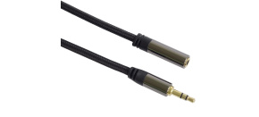 PREMIUMCORD kabel, stíněný, Jack 3.5mm - Jack 3.5mm M/F 1,5m