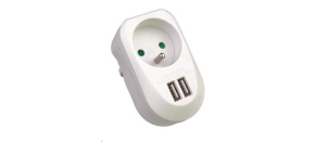 PREMIUMCORD USB nabíjecí adaptér 230V, 2xUSB 5V, maximální proud 3,4A