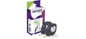 WECARE ARMOR páska pro DYMO S0721510, černá/bílá, 2 x 12mm x 4m