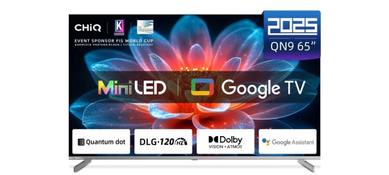CHiQ M65QN9V TV 65", UHD MiniLED  Google TV DLG 120 Hz