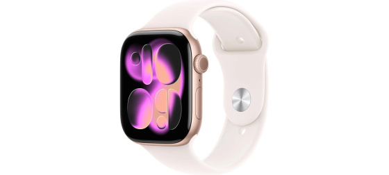 Apple Watch Series 11 GPS 46mm Rose Gold Aluminium Case with Light Blush Sport Band - S/M - EU Distribuce