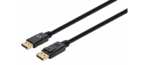 Manhattan kabel DisplayPort 1.4, DisplayPort Male na Male, 2m, černá Manhattan kabel DisplayPort 1.4, DisplayPort Male na Male, 2m, černá