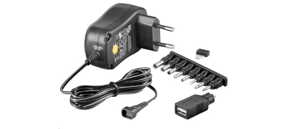 Goobay Univerzální napájecí adaptér 230V/3-12V stejnosměrný 300mA