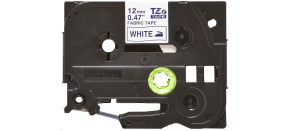 BROTHER TZEFA3 - kazeta TZ šířky 12mm, zažehlovací, TZE-FA3 bílá páska/modré písmo
