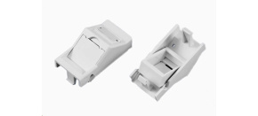 Modul neosazený 1x RJ45, 22,5x45 mm s prachovkou úhlový
