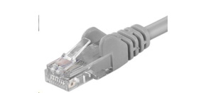 PremiumCord Patch kabel UTP RJ45-RJ45 CAT6 1m šedá