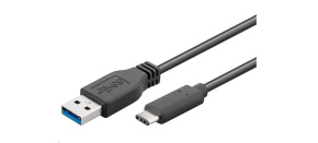 PremiumCord Kabel USB 3.1 konektor C/male - USB 3.0 A/male, černý, 2m
