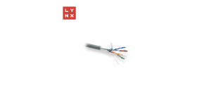 LYNX FTP kabel, Cat6, LSZH, celoměděný, vnitřní, šedý, cívka 305m