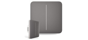 Ajax  SoloButton (2-gang) - Samostatné dvou tlačítko pro LightSwitch, šedá